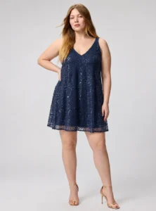 Vestido corto elsa con lentejuelas - Cómoda