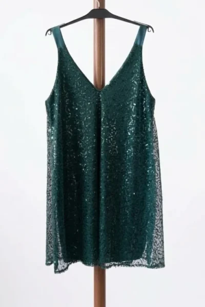 VESTIDO CORTO ELSA CON LENTEJUELAS